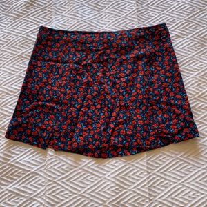 Forever 21 red and blue floral mini skirt - Size M